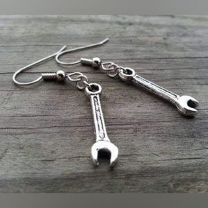Wrench Mechanic Earrings Surgical Steel